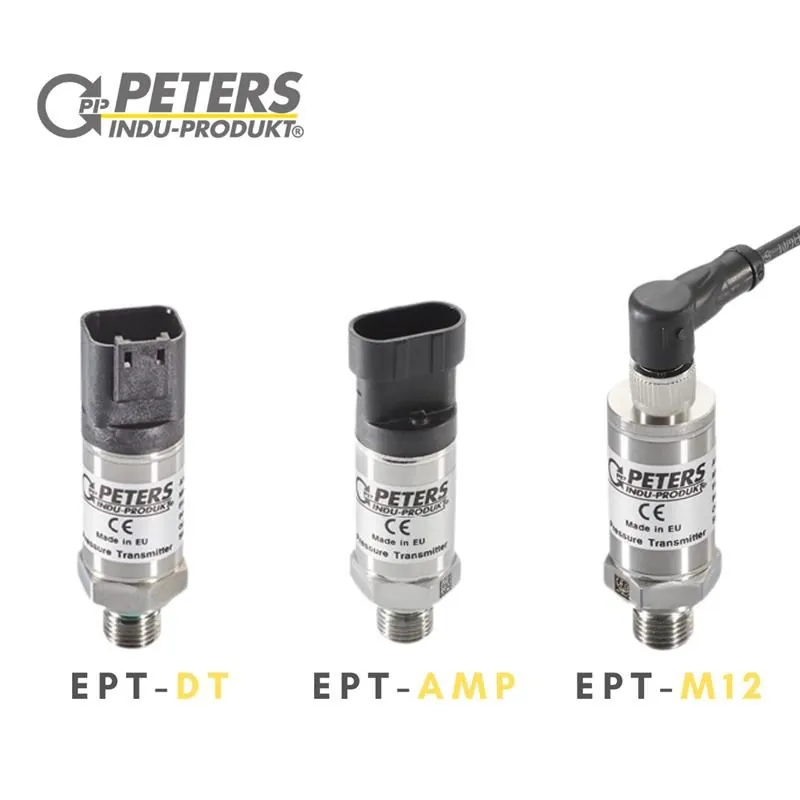 EPT pressure transmitter with Deutsch DT, AMP and M12 connection